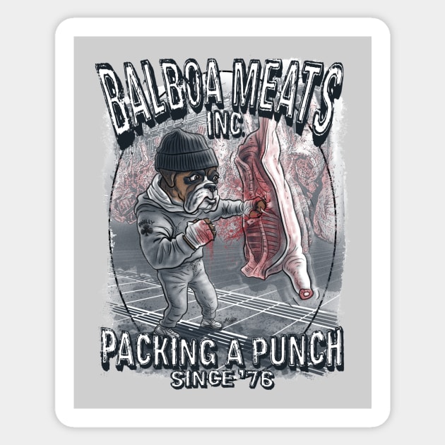Meat Packing Boxer Dog Boxing Sticker by WeaselPop